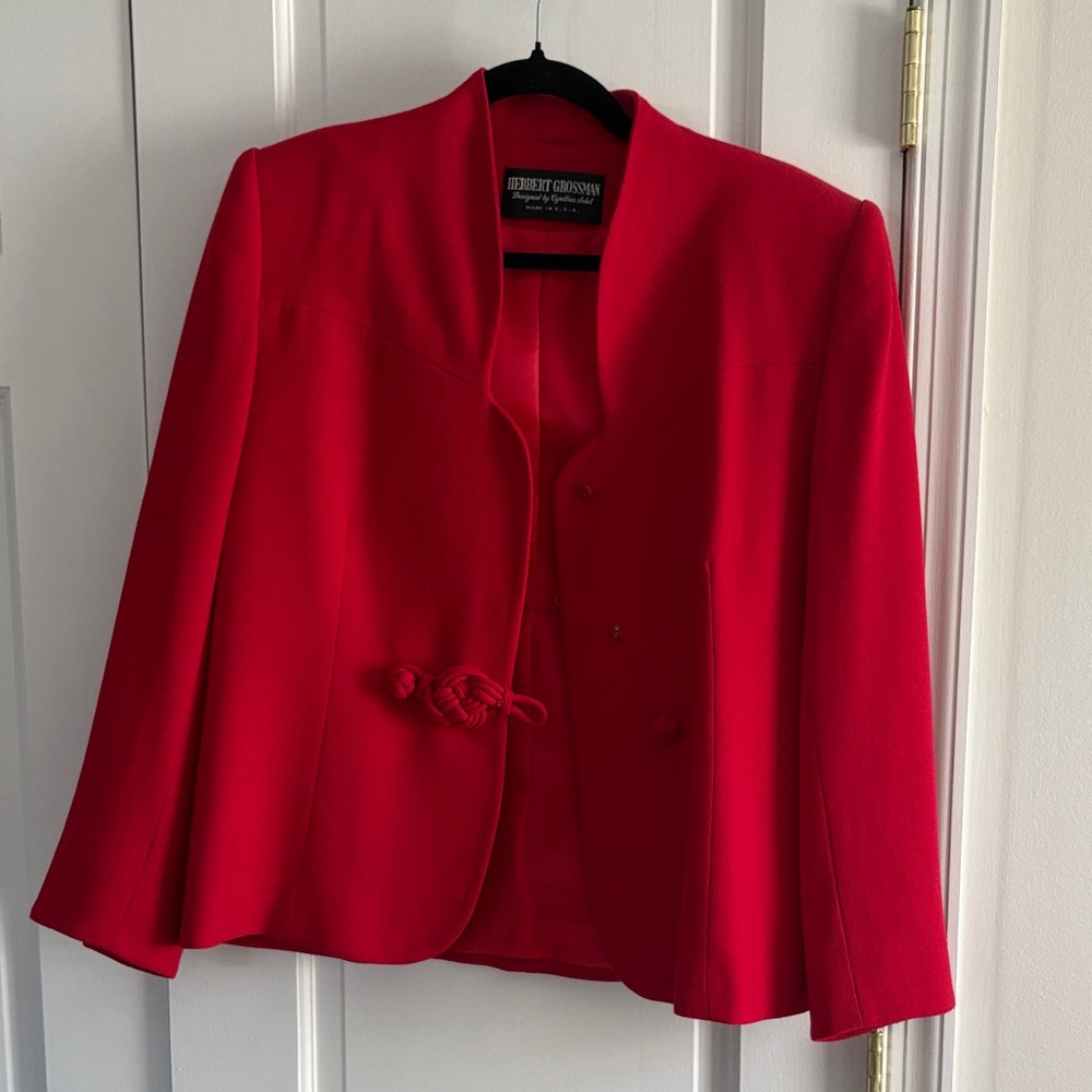 Vintage Herbert Grossman red blazer